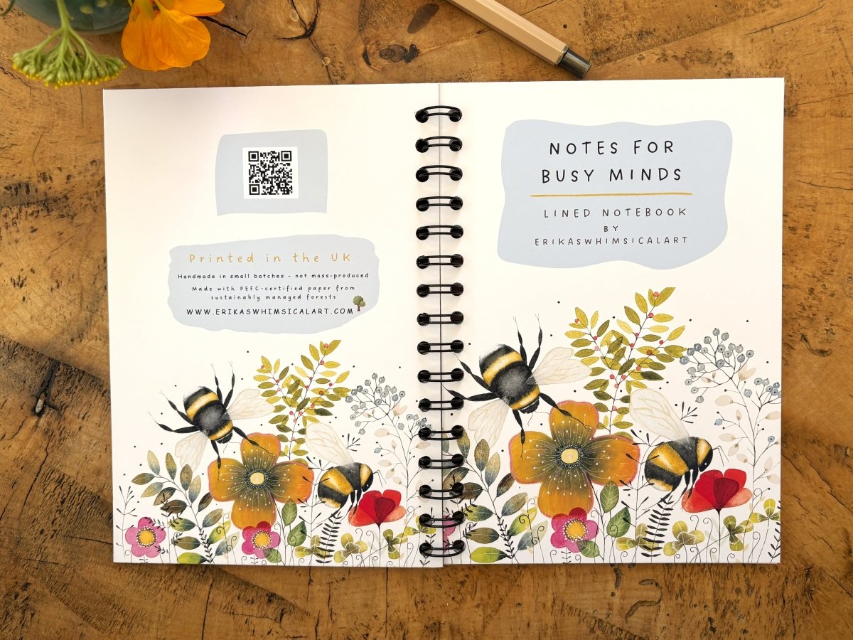 Notes for Busy Minds | Notebook A5 - Erika's Whimsical Art