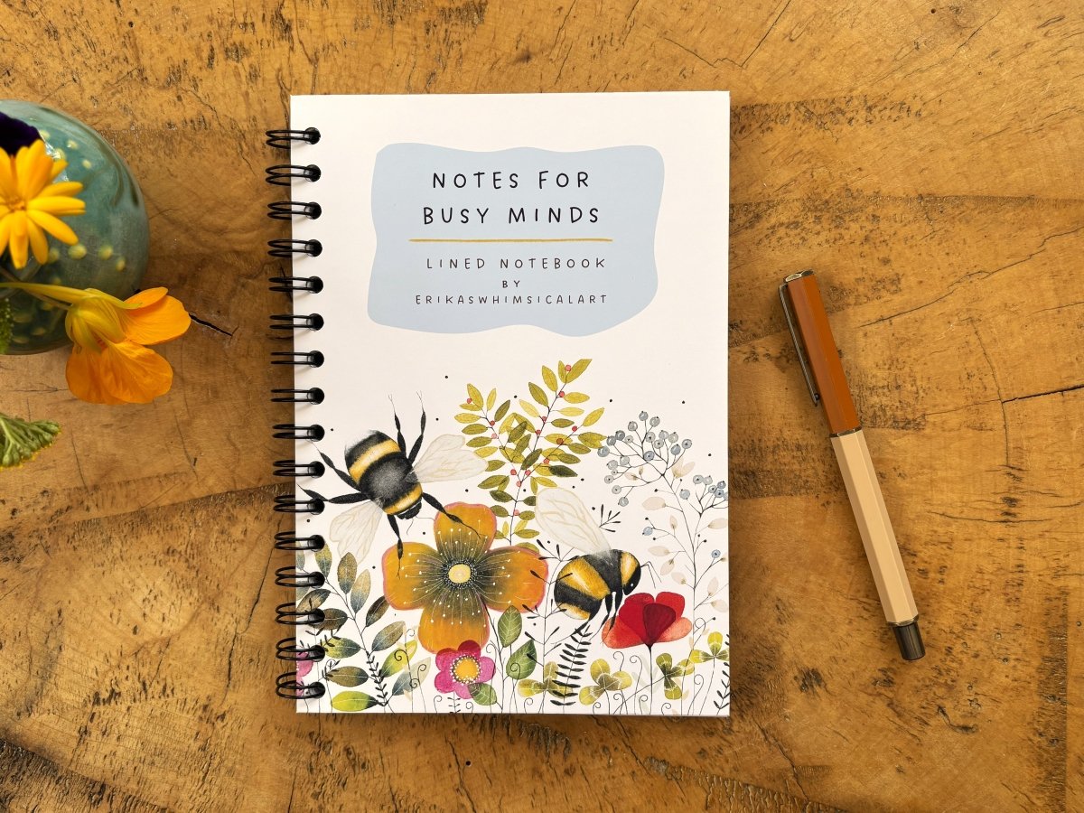 Notes for Busy Minds | Notebook A5 - Erika's Whimsical Art