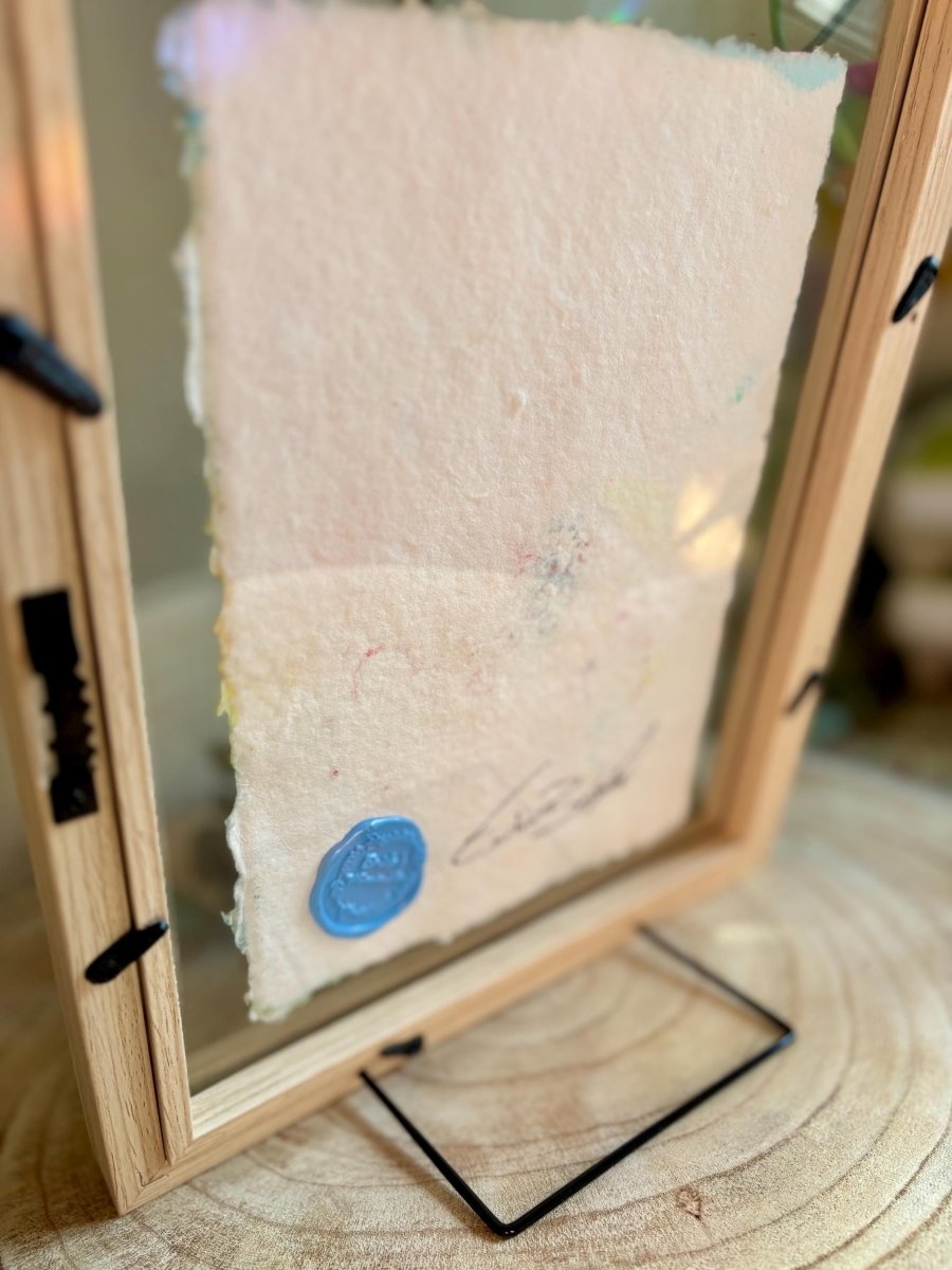 Original Floral Watercolor Painting: Handmade Cotton Paper, A5 Art - Erika's Whimsical Art