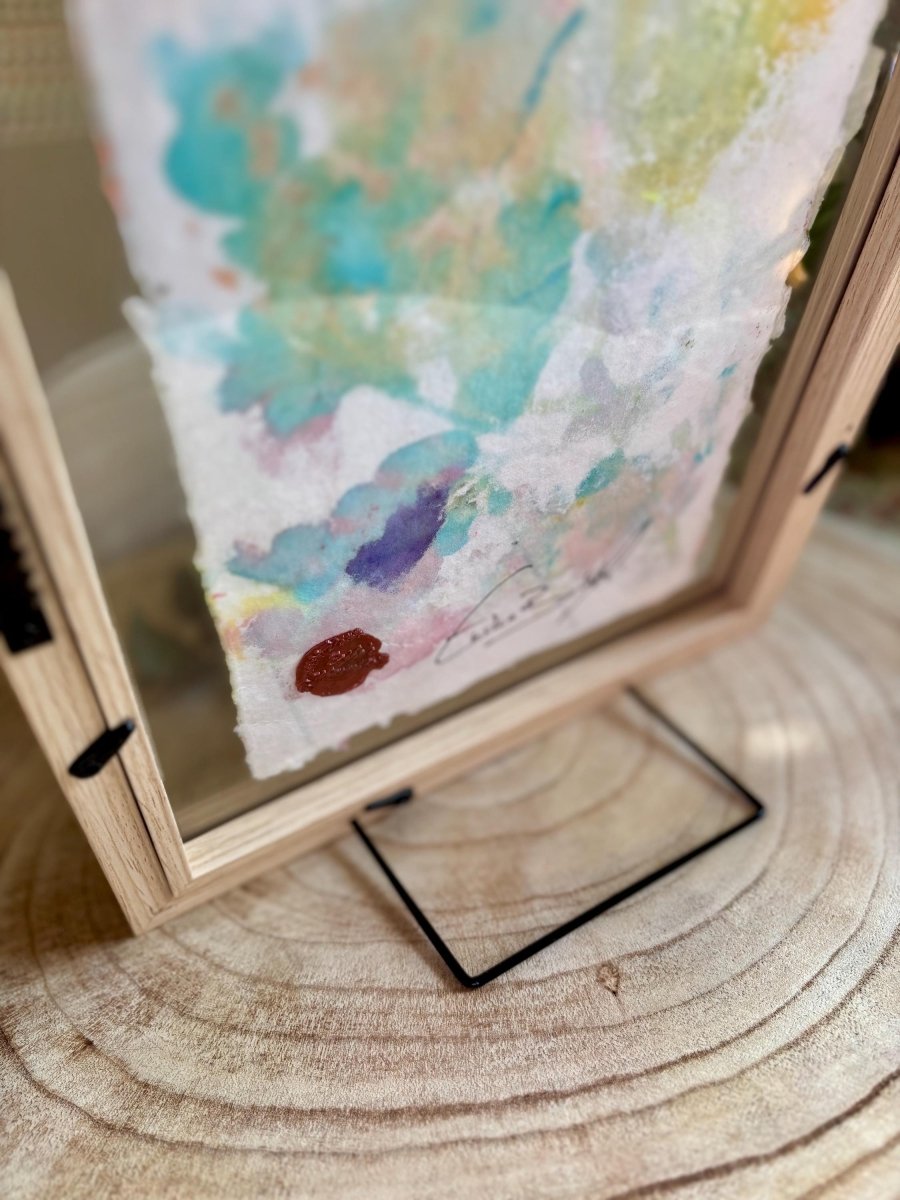 Original Floral Watercolor Painting: Handmade Cotton Paper Art (A5) - Erika's Whimsical Art