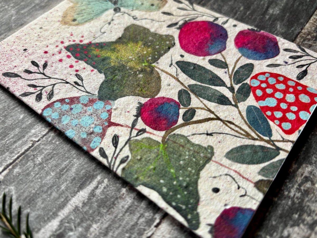 Plantable Butterfly Card – Wildflower Seed Paper Greeting Card - Erika's Whimsical Art