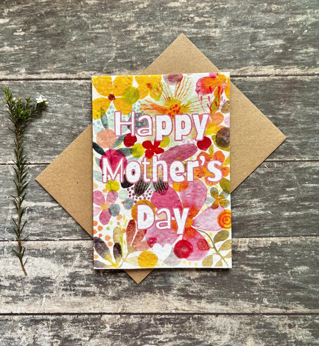 Plantable Mother's Day Card – Wildflower Seed Paper, Eco - Friendly - Erika's Whimsical Art