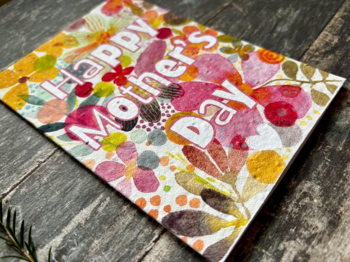 Plantable Mother's Day Card – Wildflower Seed Paper, Eco - Friendly - Erika's Whimsical Art