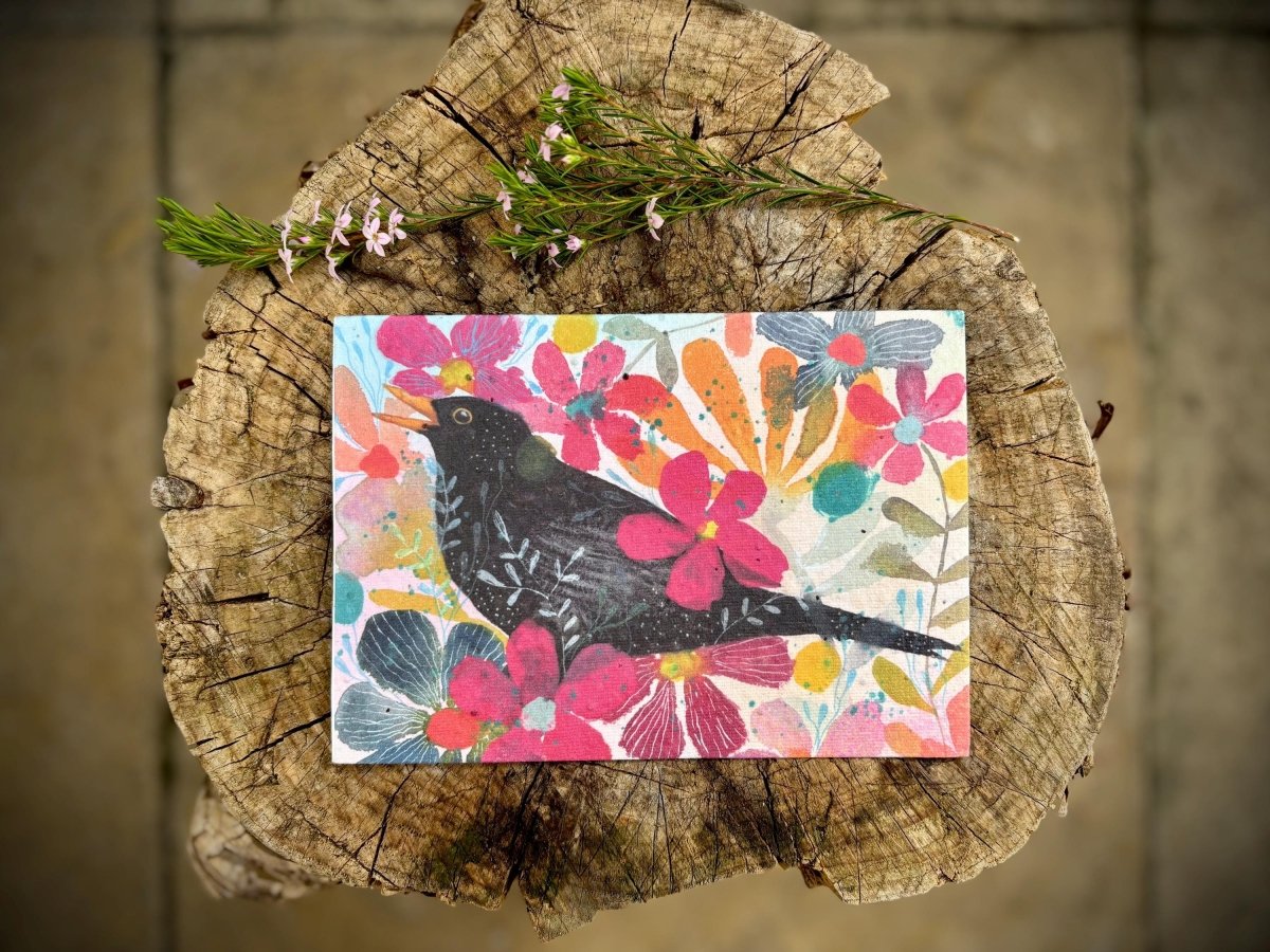 Plantable Seed Paper Birthday Card: Floral Eco - Friendly Card - Erika's Whimsical Art