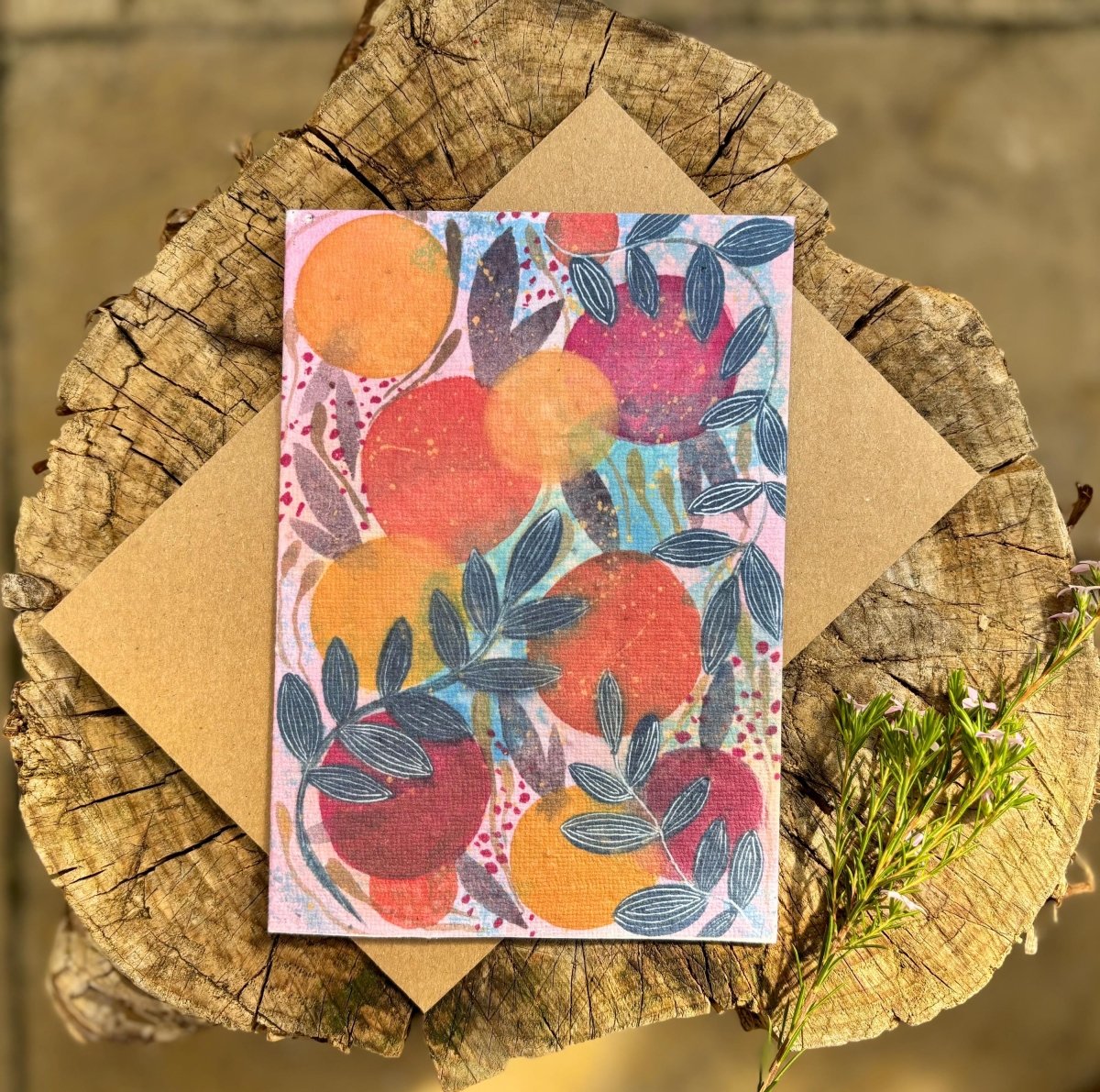 Plantable Seed Paper Birthday Card: Floral Eco - Friendly Gift - Erika's Whimsical Art