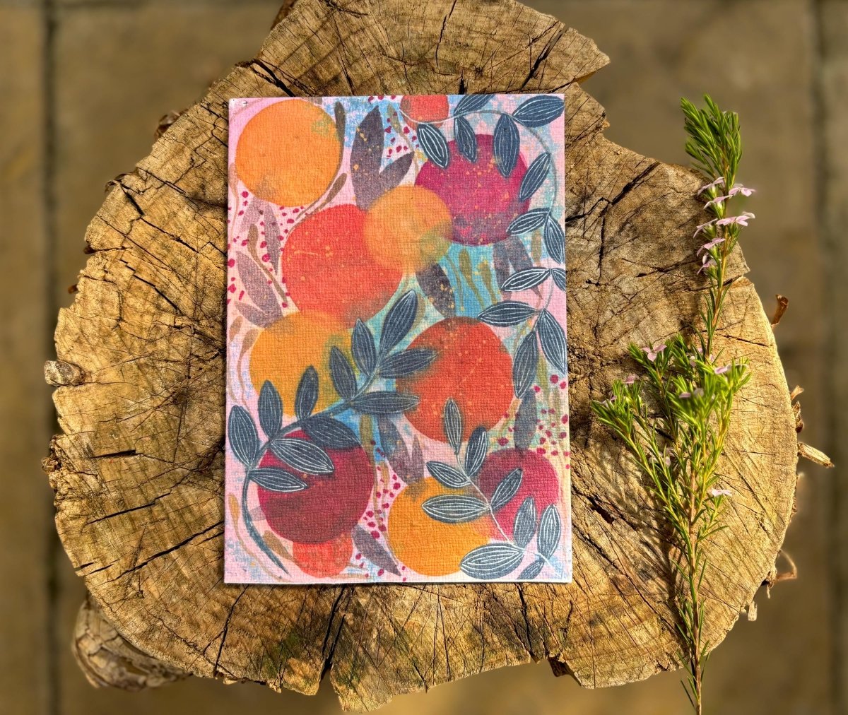 Plantable Seed Paper Birthday Card: Floral Eco - Friendly Gift - Erika's Whimsical Art