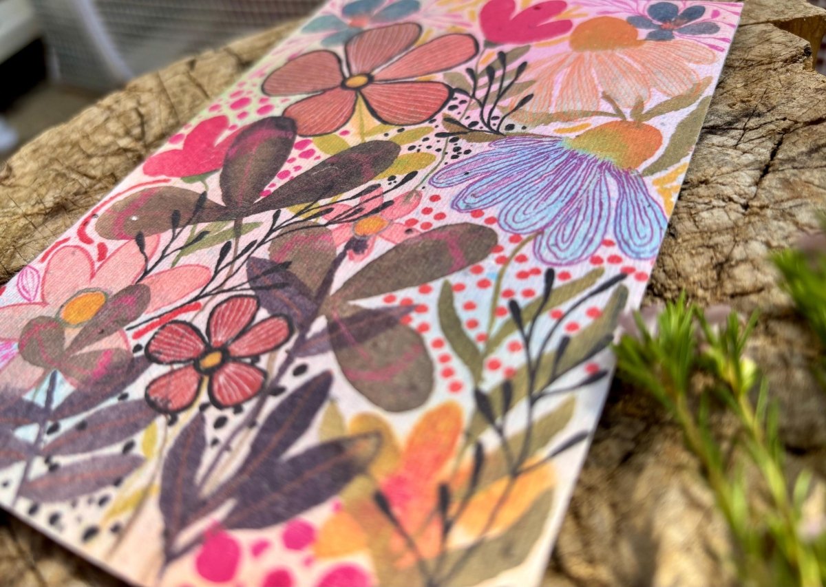 Plantable Seed Paper Birthday Card: Floral Eco - Friendly Gift - Erika's Whimsical Art