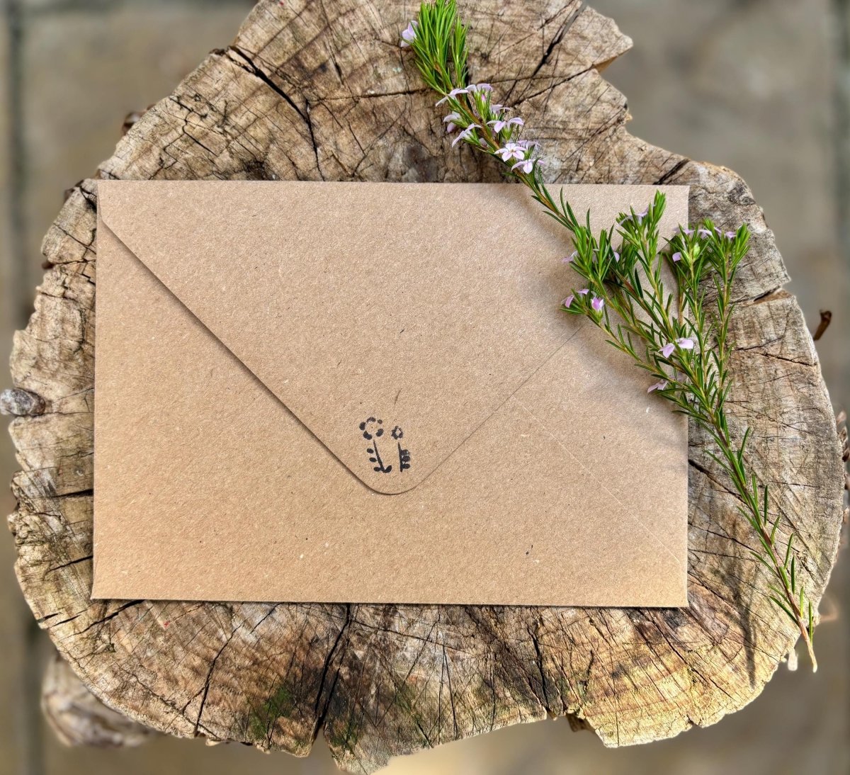 Plantable Seed Paper Card Birthday: Floral Eco - Friendly Gift - Erika's Whimsical Art