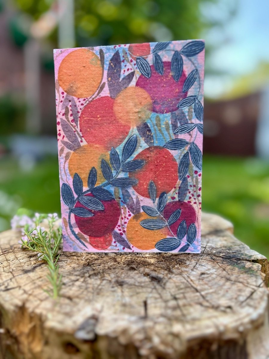 Plantable Seed Paper Birthday Card: Floral Eco - Friendly Gift - Erika's Whimsical Art