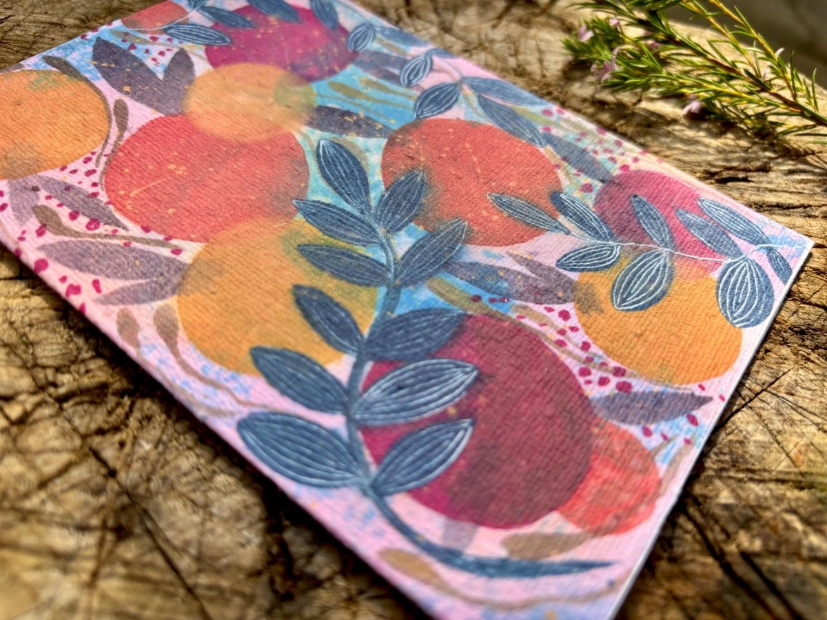 Plantable Seed Paper Birthday Card: Floral Eco - Friendly Gift - Erika's Whimsical Art