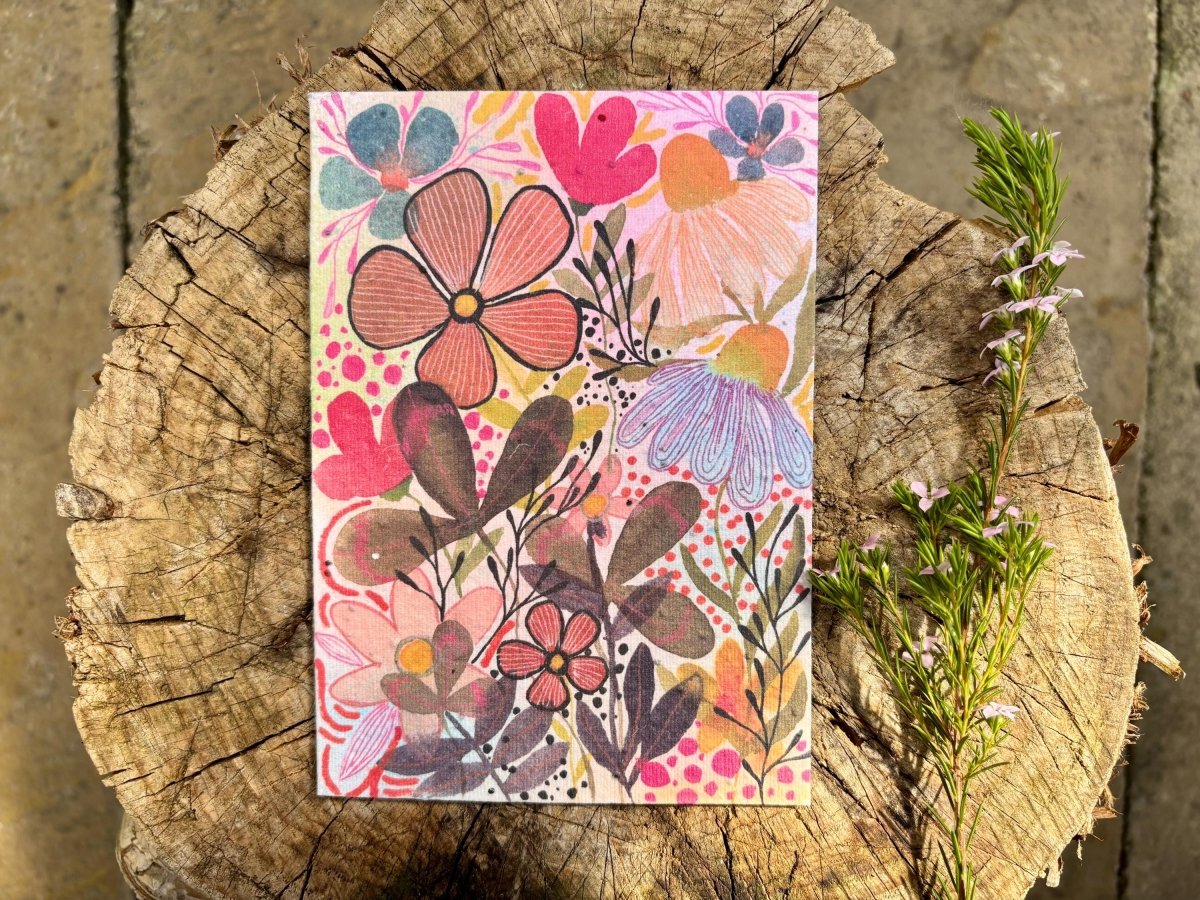 Plantable Seed Paper Birthday Card: Floral Eco - Friendly Gift - Erika's Whimsical Art