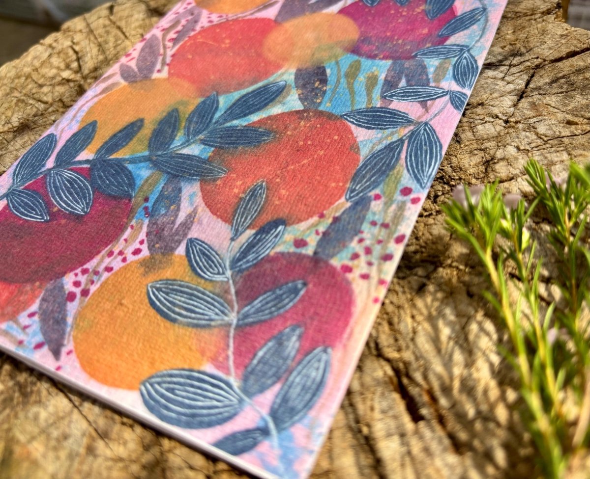 Plantable Seed Paper Birthday Card: Floral Eco - Friendly Gift - Erika's Whimsical Art