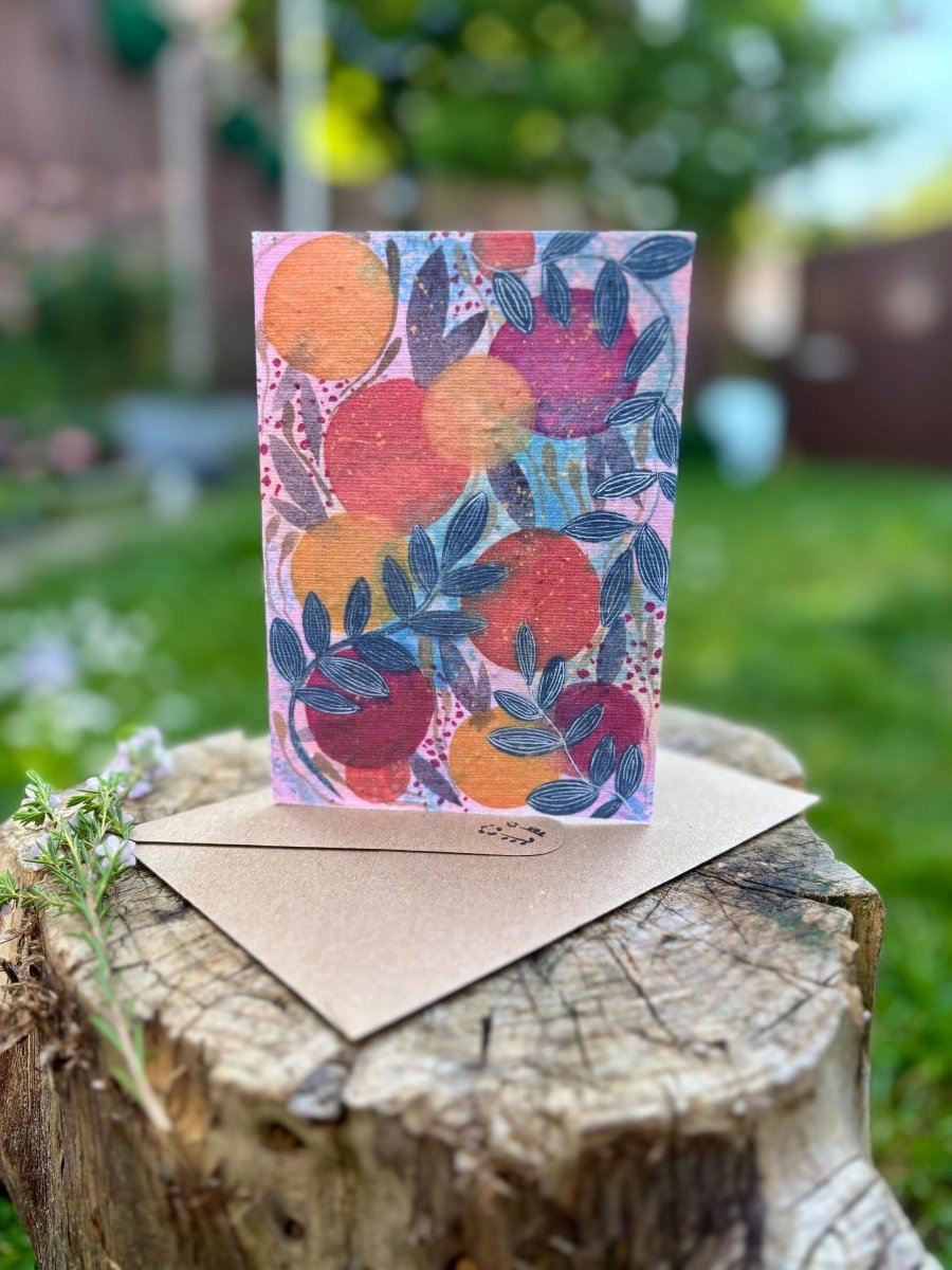 Plantable Seed Paper Birthday Card: Floral Eco - Friendly Gift - Erika's Whimsical Art