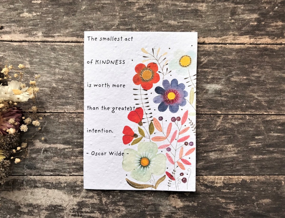 Plantable Seed Paper Birthday Card: Flower Greeting Card - Erika's Whimsical Art