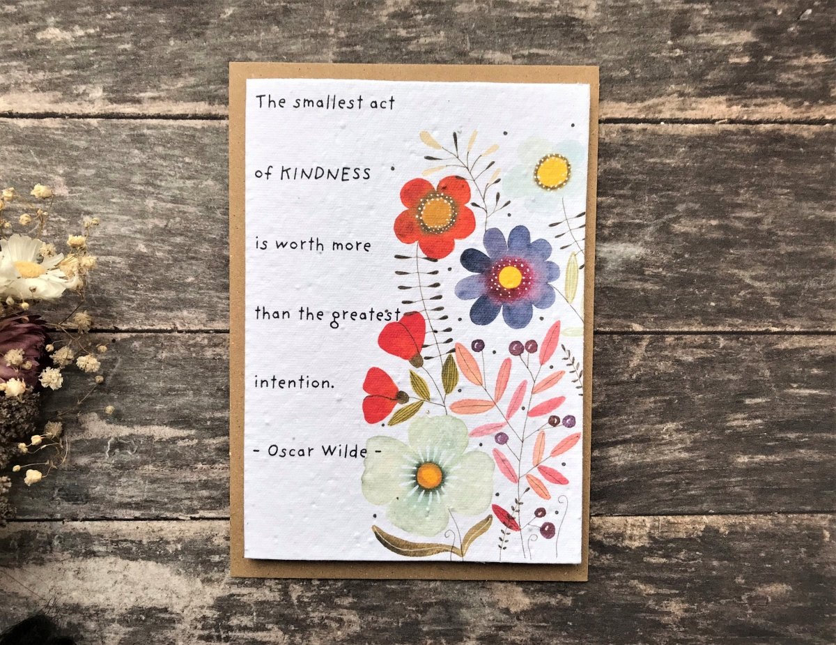 Plantable Seed Paper Birthday Card: Flower Greeting Card - Erika's Whimsical Art