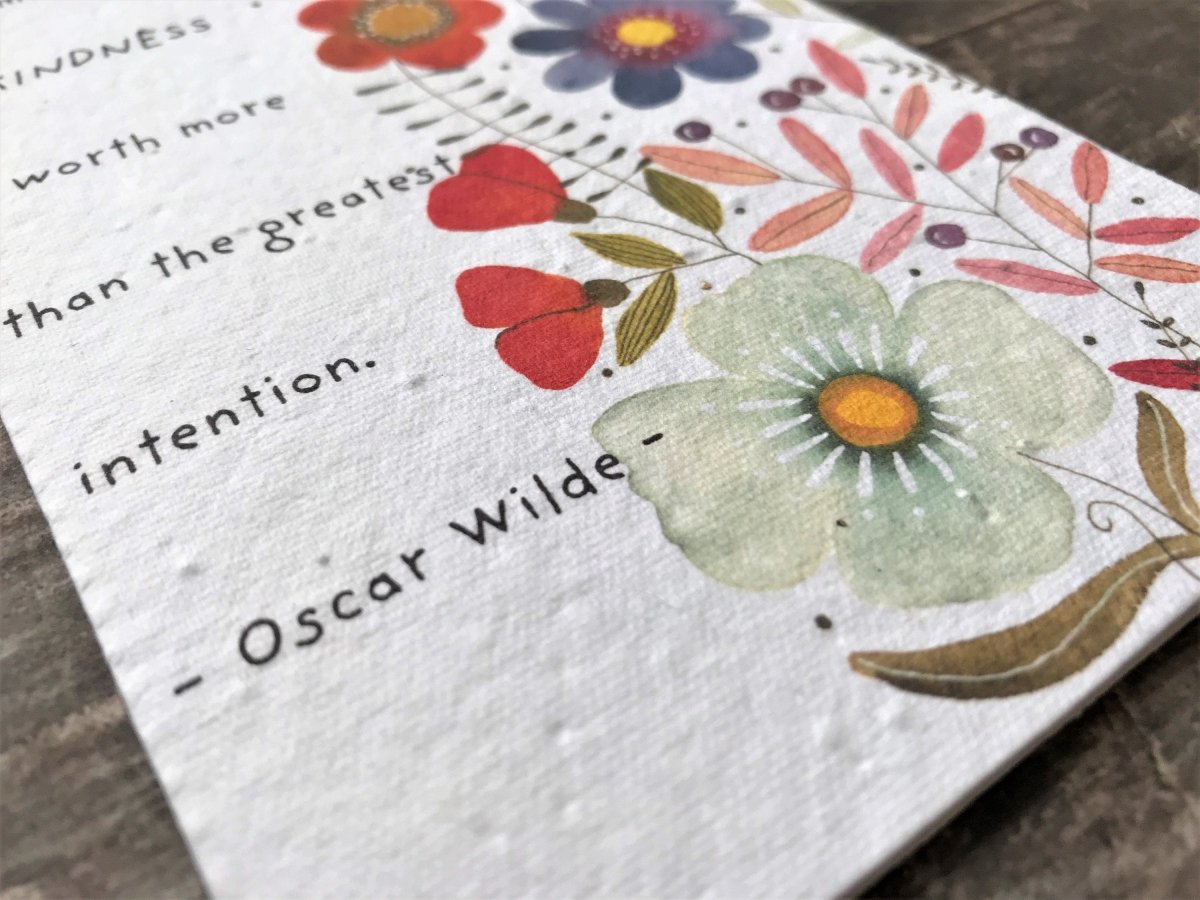 Plantable Seed Paper Birthday Card: Flower Greeting Card - Erika's Whimsical Art