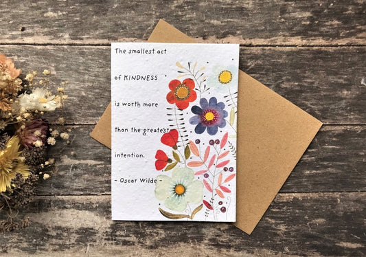 Plantable Seed Paper Birthday Card: Flower Greeting Card - Erika's Whimsical Art