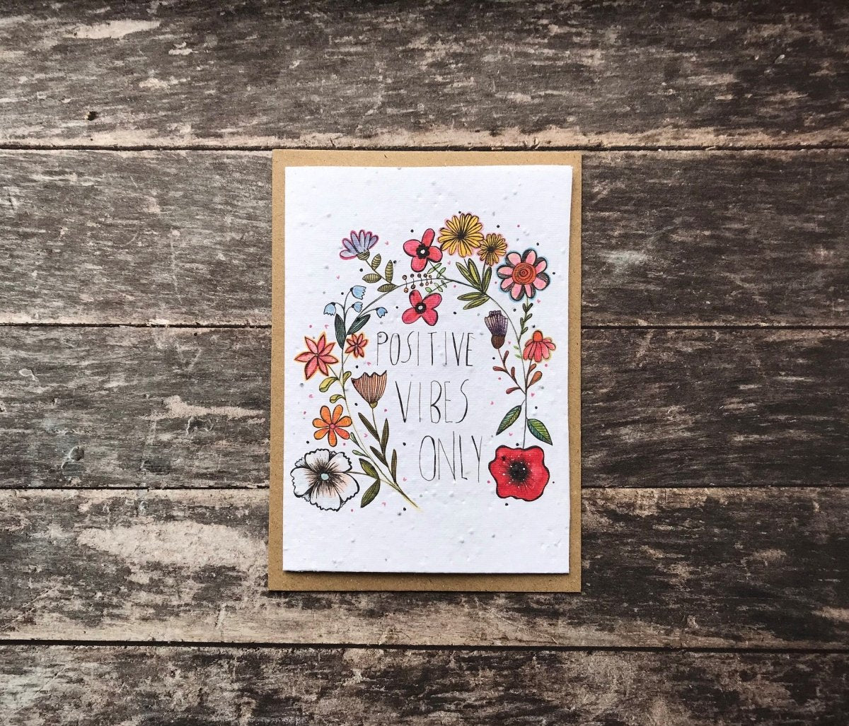 Plantable Seed Paper Birthday Card: Watercolor Flower Design - Erika's Whimsical Art