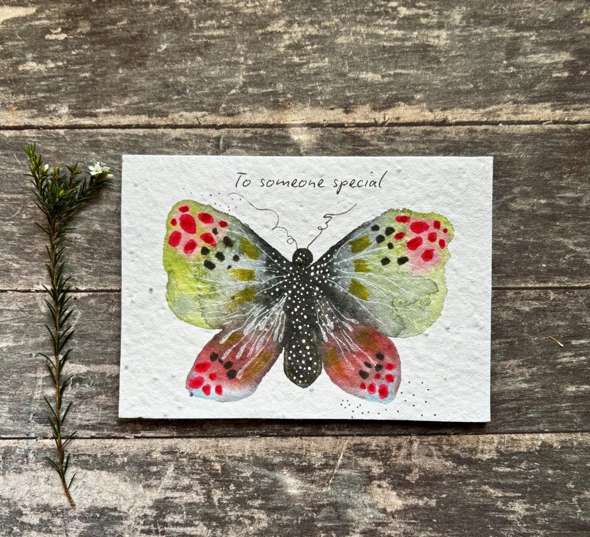 Plantable Seed Paper Butterfly Card – To Someone Special Eco Friendly Greeting Card - Erika's Whimsical Art