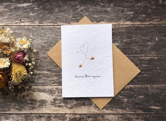 Plantable Seed Paper Card, Blank Inside,Valentines card,valentine's card,valentine's,valentines day gift for him,valentines day gift for her - Erika's Whimsical Art