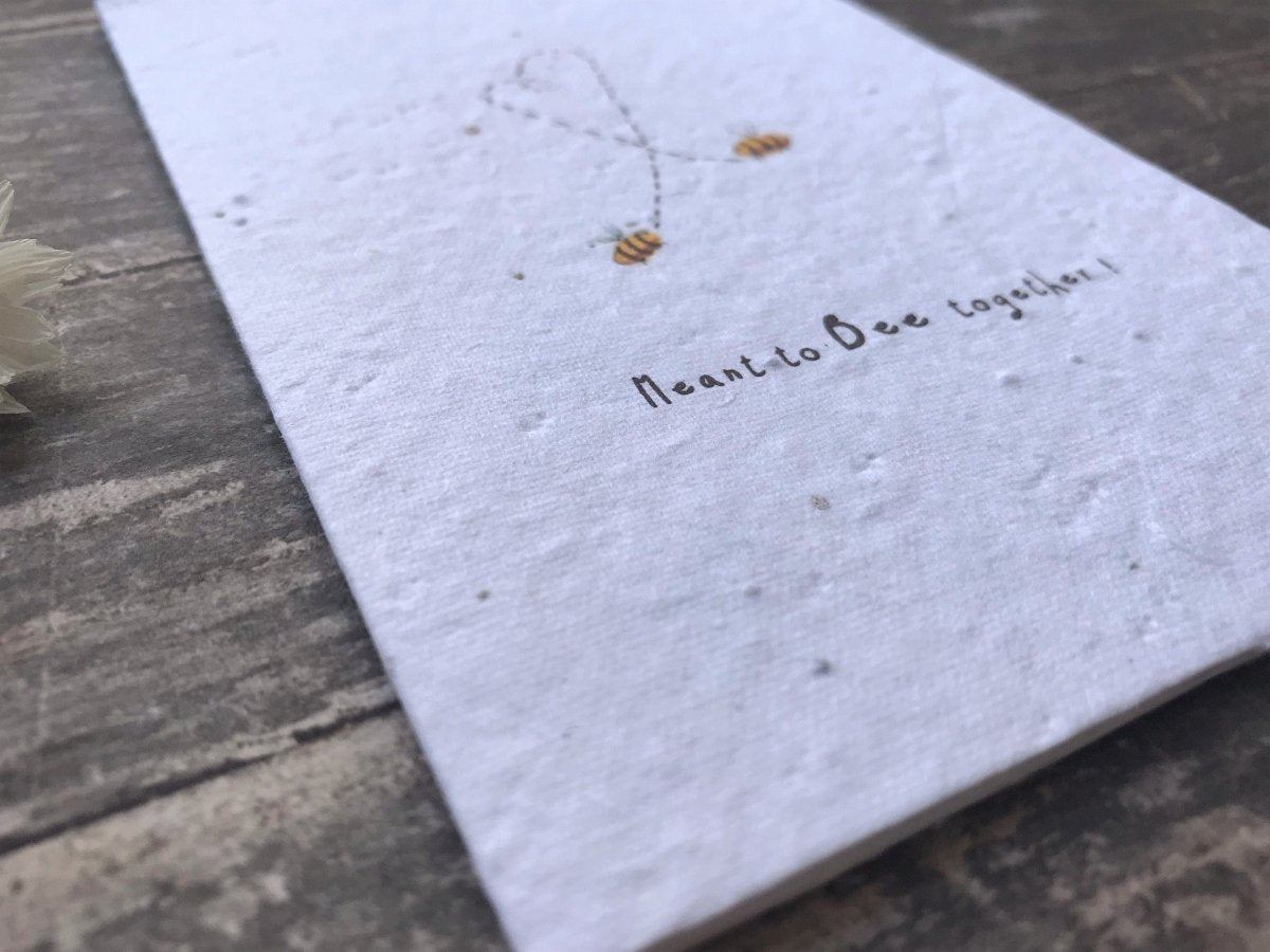 Plantable Seed Paper Card, Blank Inside,Valentines card,valentine's card,valentine's,valentines day gift for him,valentines day gift for her - Erika's Whimsical Art