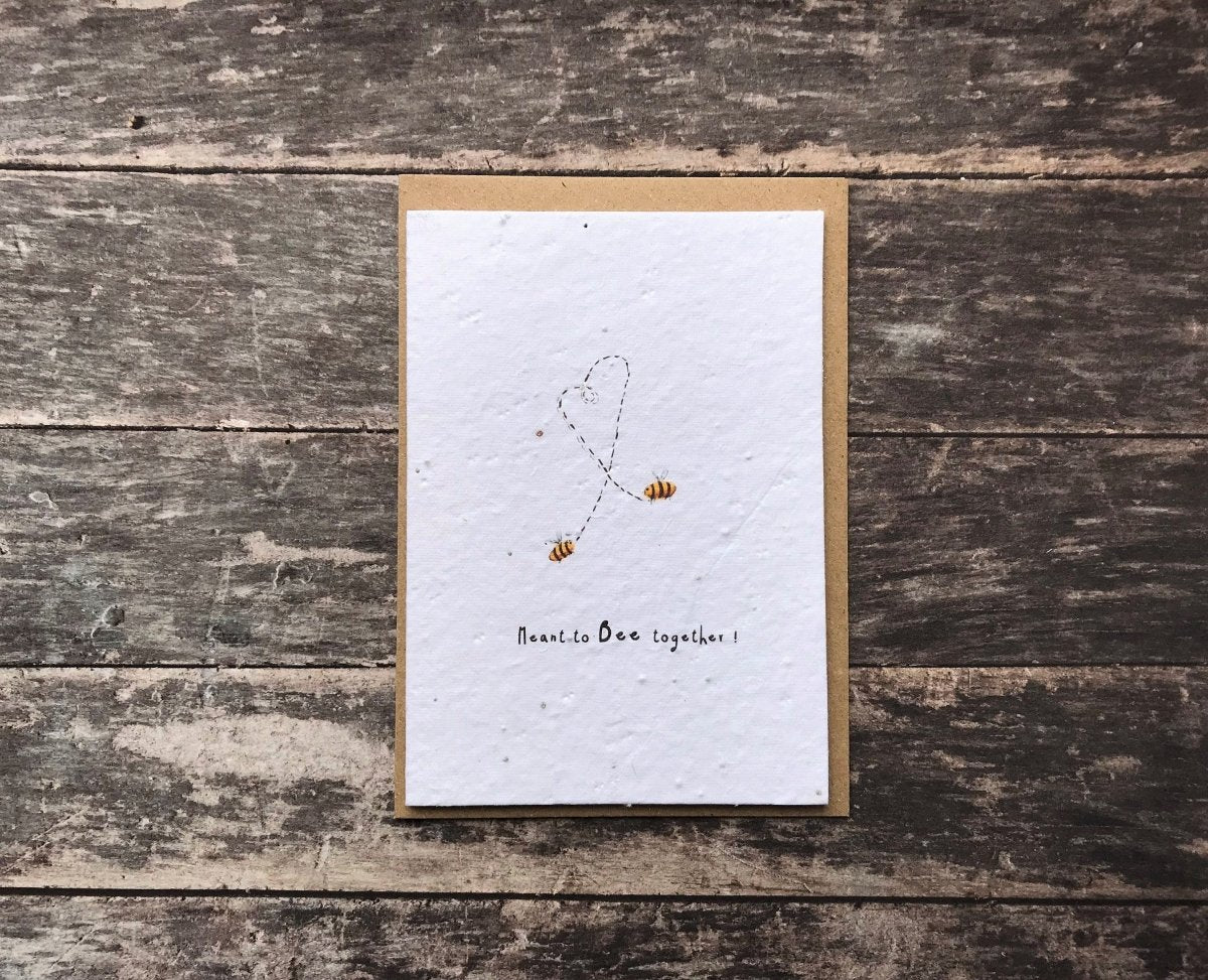 Plantable Seed Paper Card, Blank Inside,Valentines card,valentine's card,valentine's,valentines day gift for him,valentines day gift for her - Erika's Whimsical Art