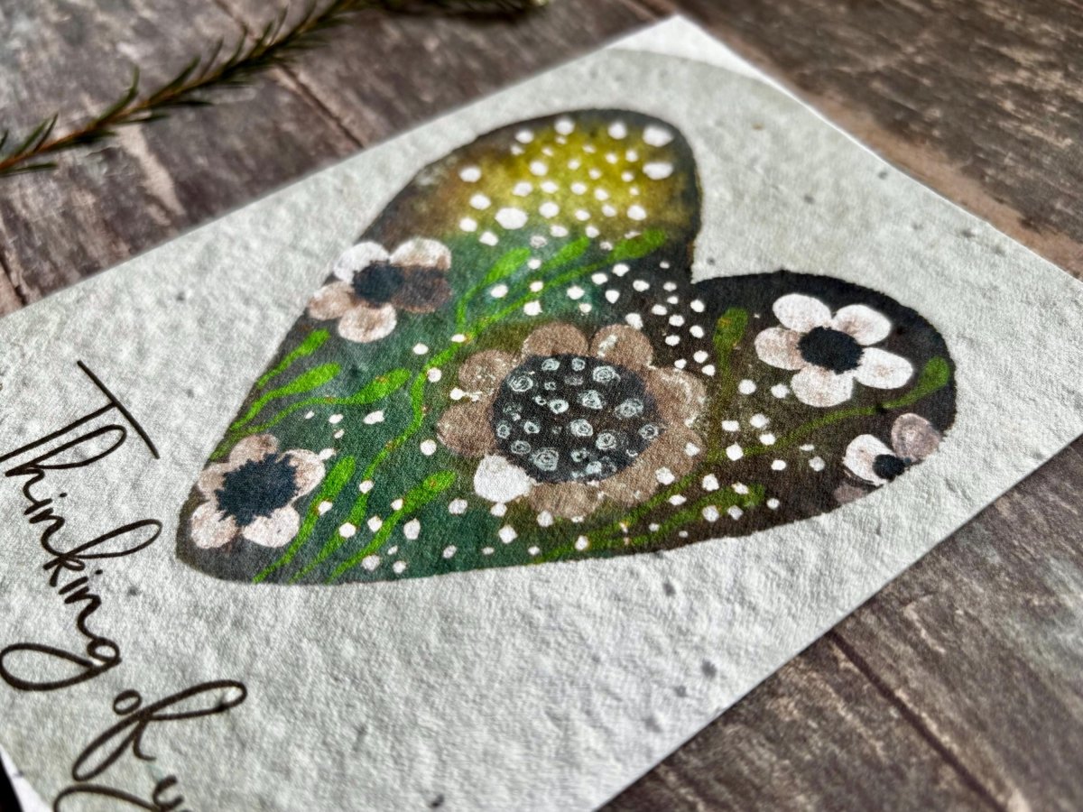 Plantable Seed Paper Card – Thinking of You Wildflower Sympathy Note - Erika's Whimsical Art