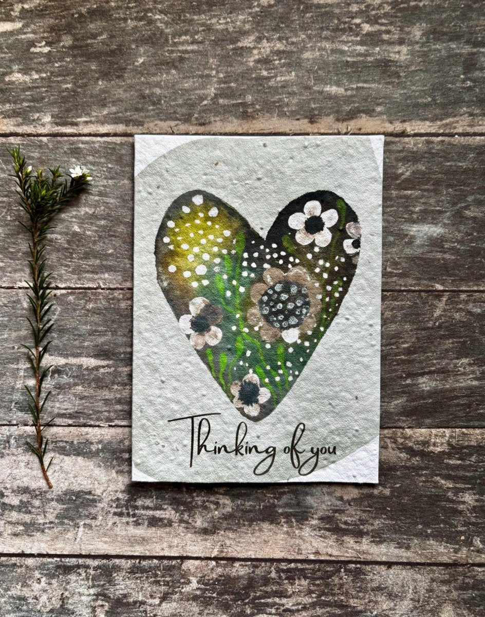 Plantable Seed Paper Card – Thinking of You Wildflower Sympathy Note - Erika's Whimsical Art