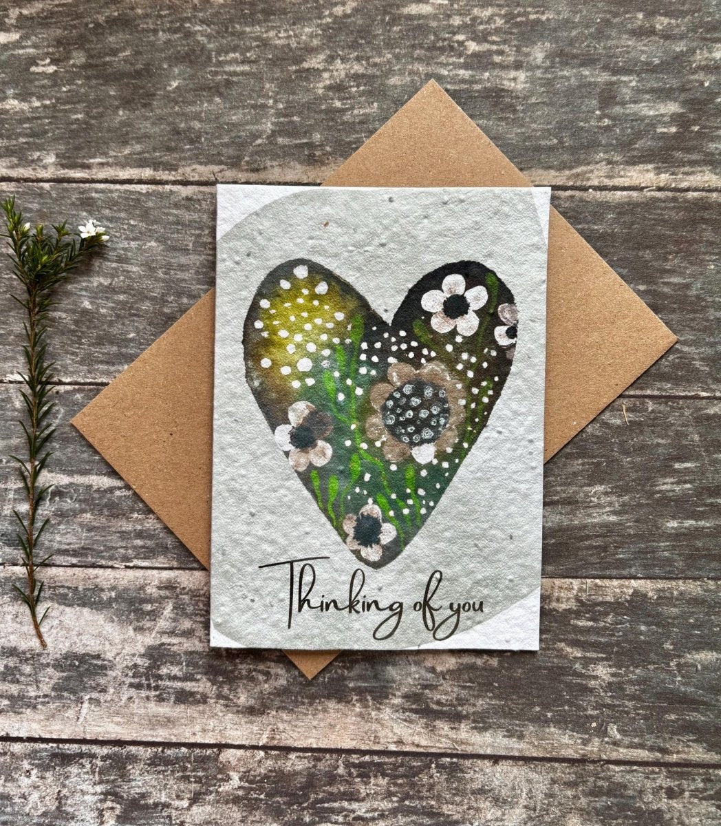 Plantable Seed Paper Card – Thinking of You Wildflower Sympathy Note - Erika's Whimsical Art