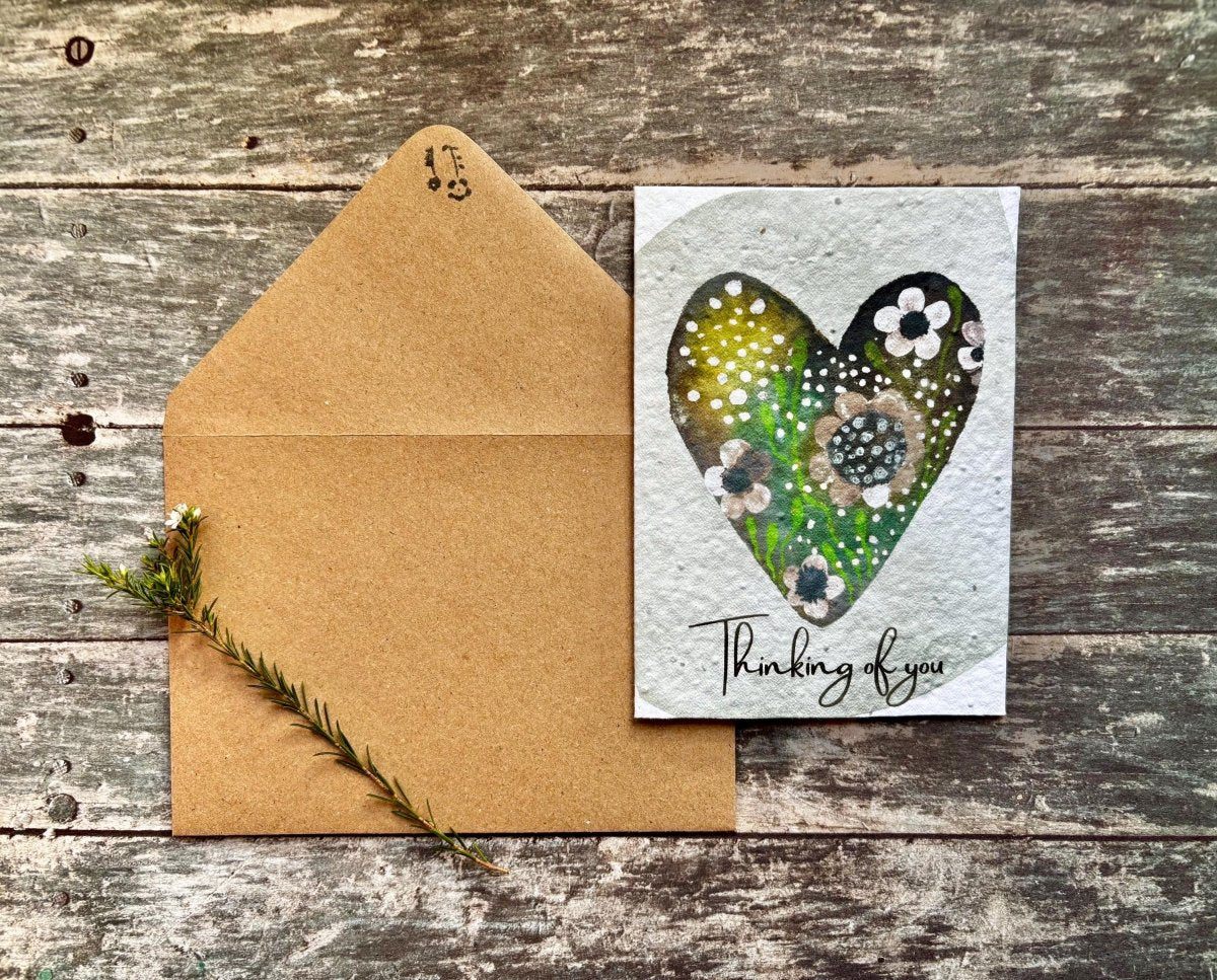 Plantable Seed Paper Card – Thinking of You Wildflower Sympathy Note - Erika's Whimsical Art