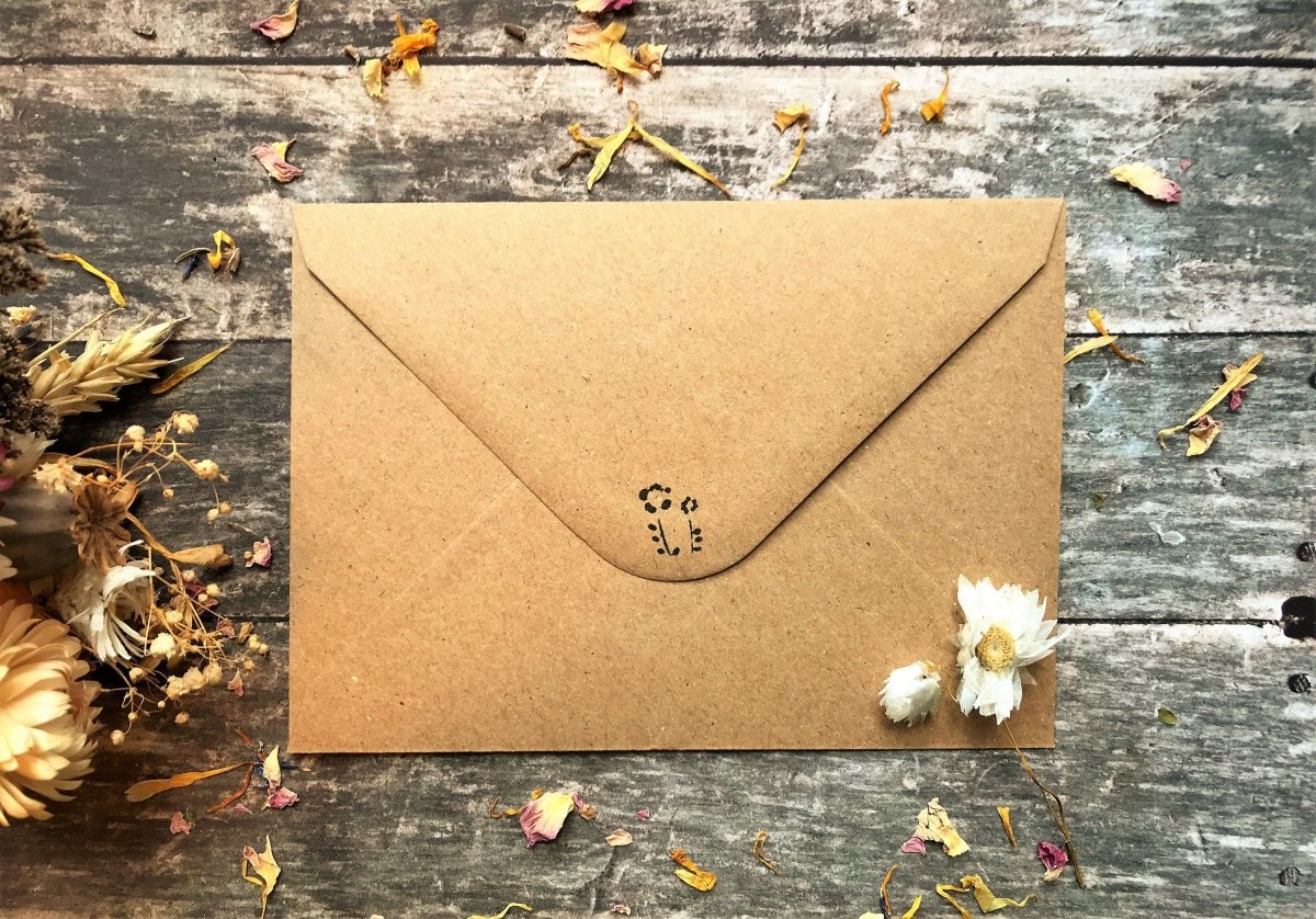 Plantable Seed Paper Card: Watercolor Flower Design, Inspirational A6 Card - Erika's Whimsical Art