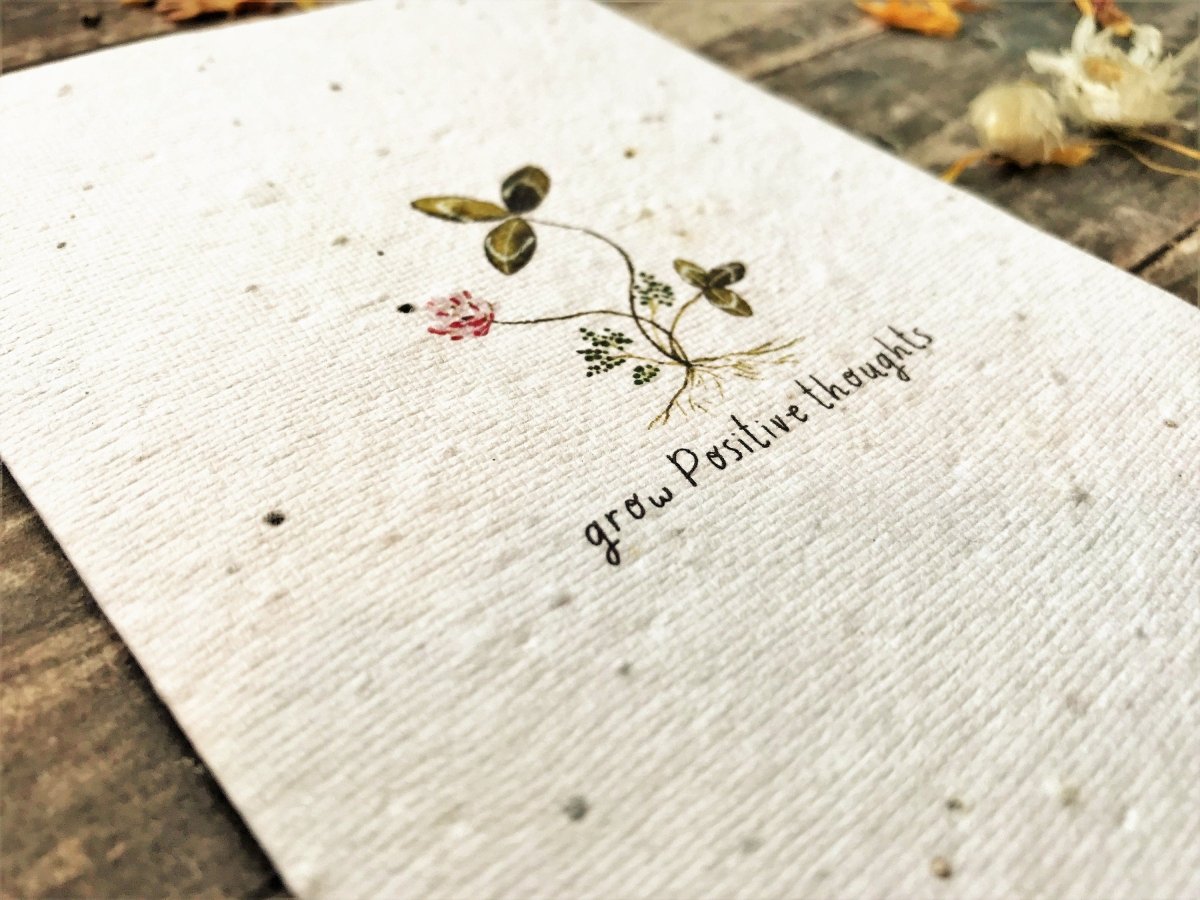 Plantable Seed Paper Card: Watercolour Flower Birthday Card - Erika's Whimsical Art