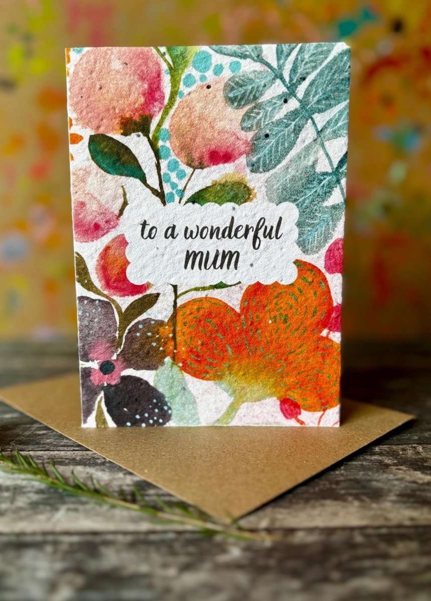 Plantable Seed Paper Card – Wildflower Mother's Day Card - Erika's Whimsical Art