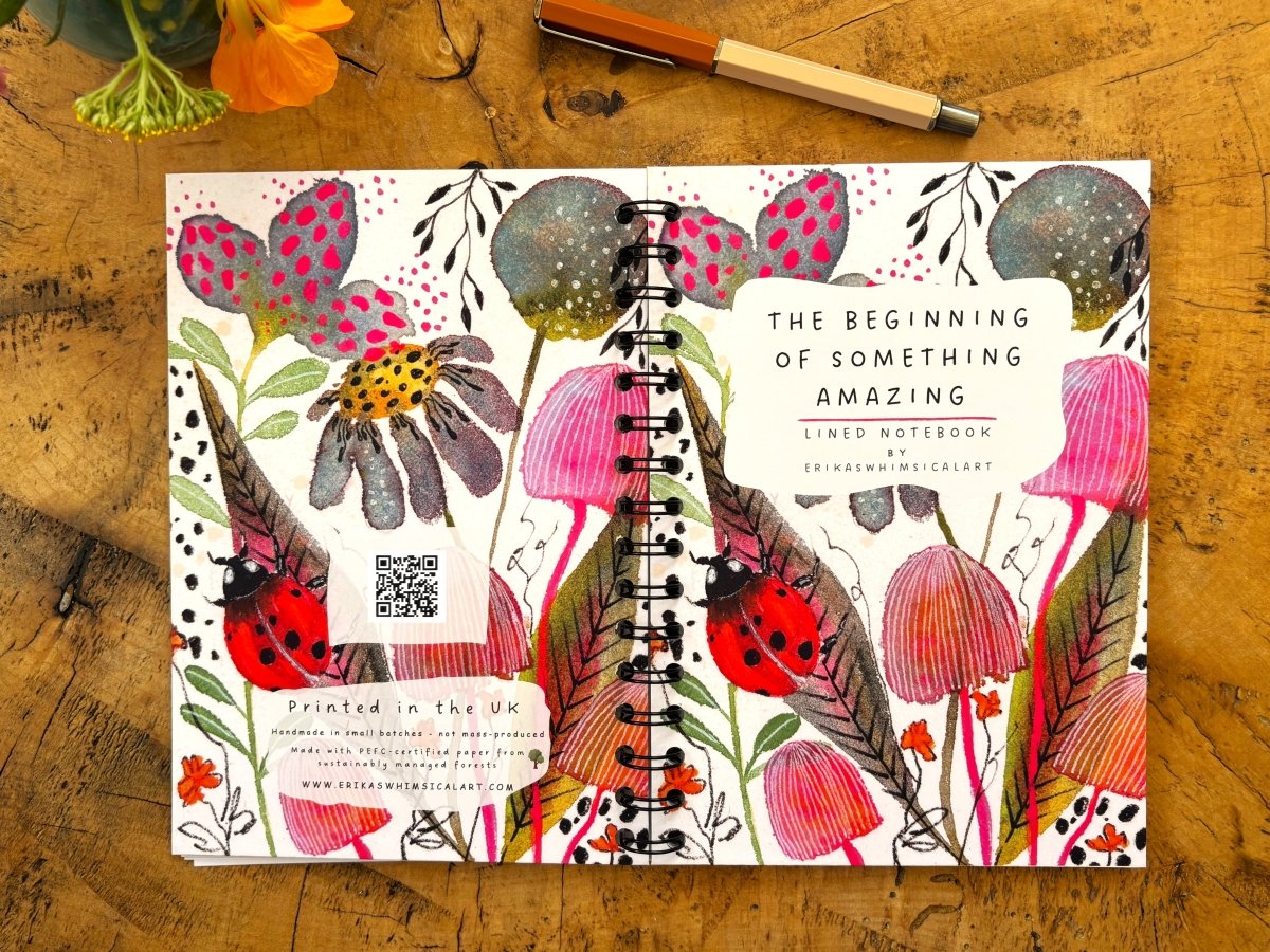 The Beginning Of Something Amazing | Notebook A5 - Erika's Whimsical Art