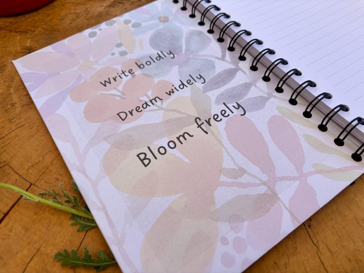 Wild Ideas A5 Handmade Notebook: Floral Illustrated Journal - Erika's Whimsical Art