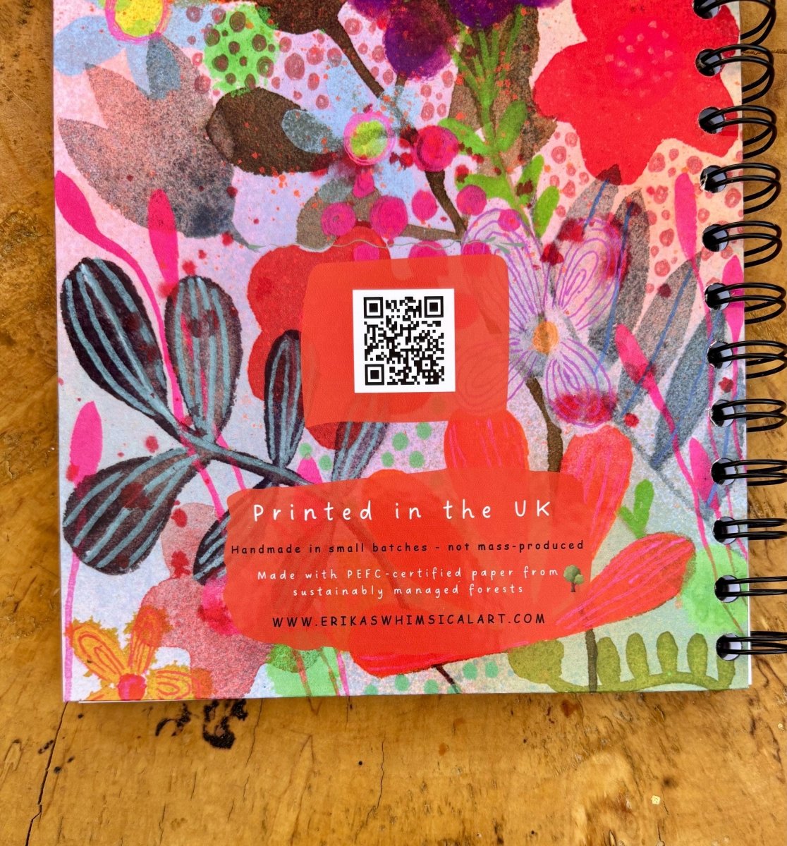 Wild Ideas A5 Handmade Notebook: Floral Illustrated Journal - Erika's Whimsical Art