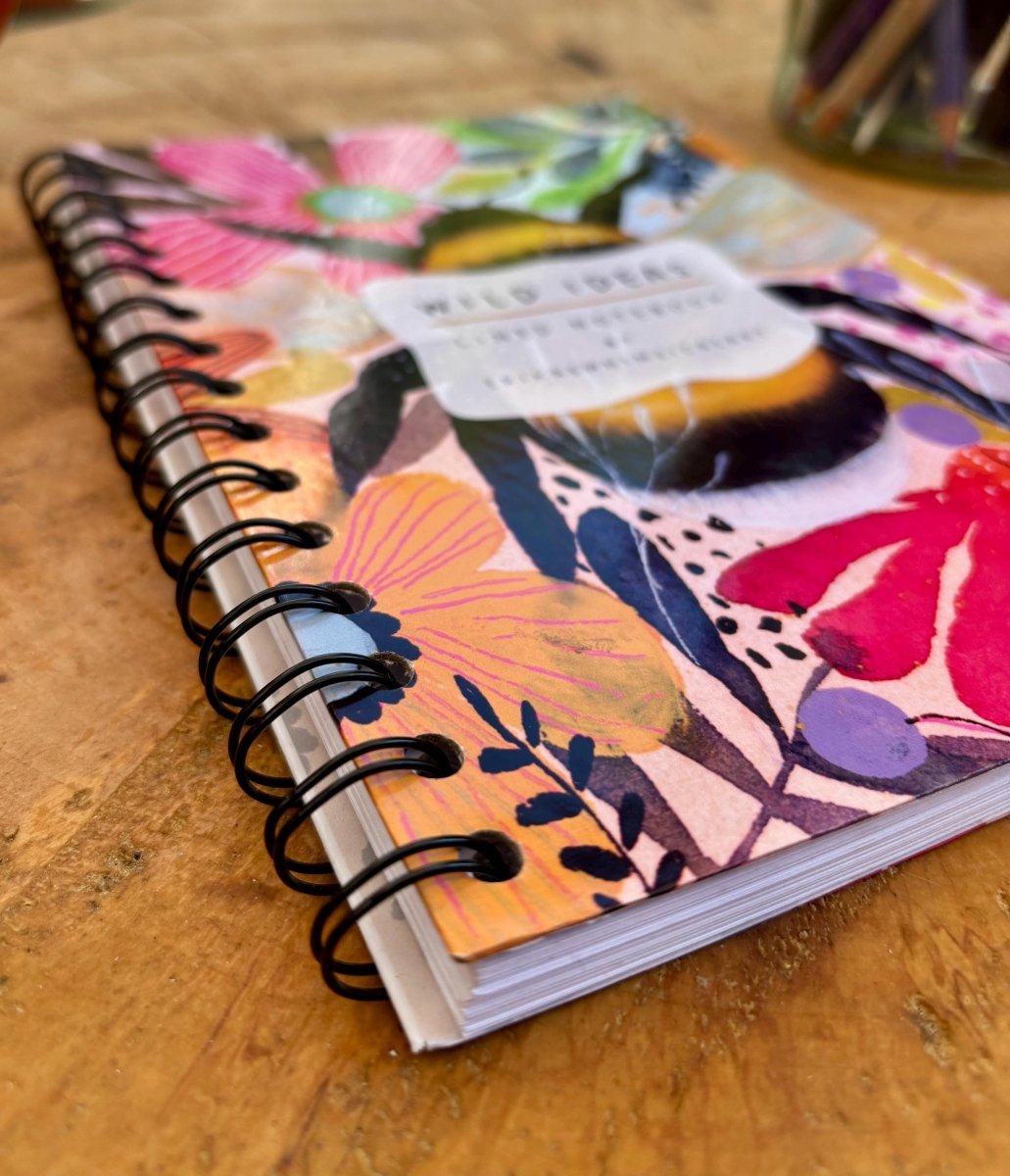 Wild Ideas A5 Handmade Notebook: Floral Illustrated Journal - Erika's Whimsical Art