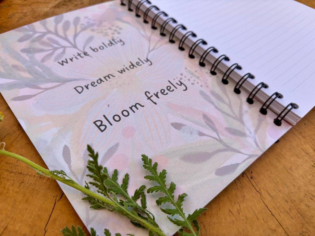 Wild Ideas A5 Handmade Notebook: Floral Illustrated Journal - Erika's Whimsical Art