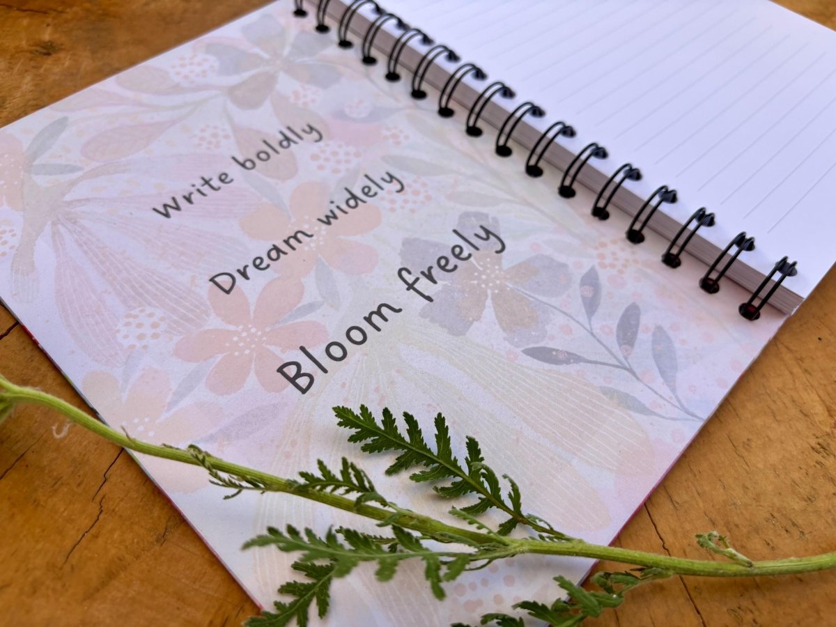Wild Ideas A5 Handmade Notebook: Floral Illustrated Journal - Erika's Whimsical Art