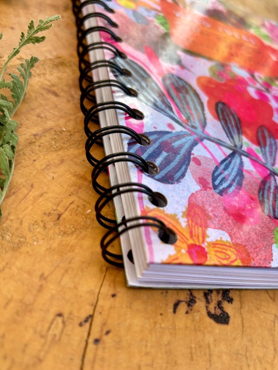 Wild Ideas A5 Handmade Notebook: Floral Illustrated Journal - Erika's Whimsical Art