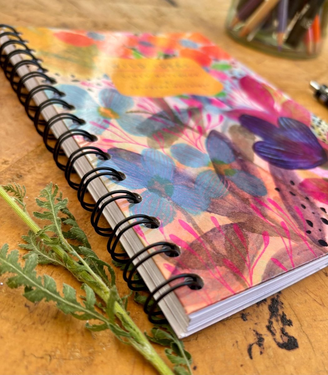 Wild Ideas A5 Handmade Notebook: Floral Illustrated Journal - Erika's Whimsical Art
