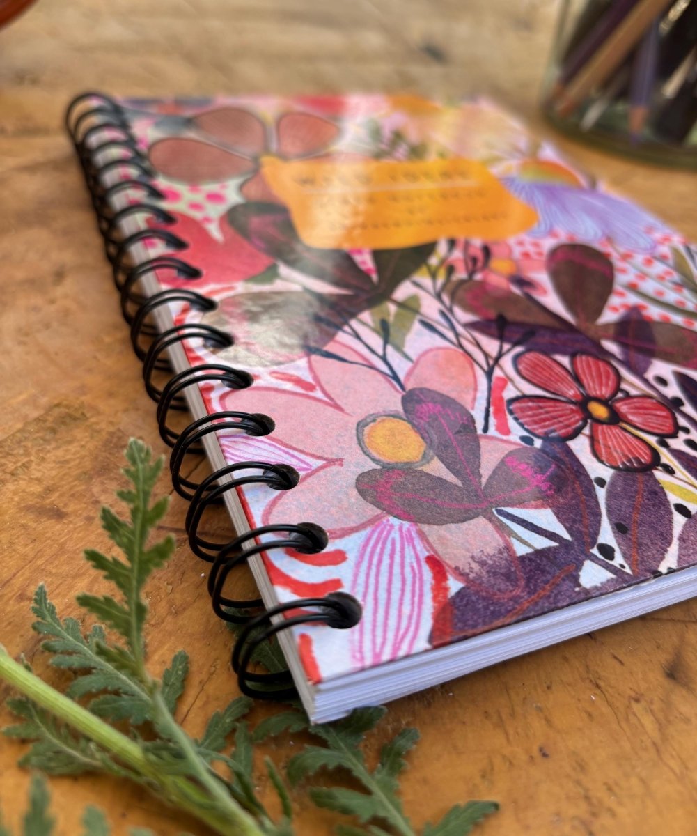 Wild Ideas A5 Handmade Notebook: Floral Illustrated Journal - Erika's Whimsical Art