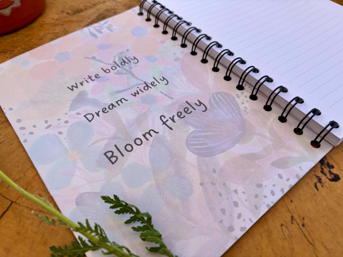 Wild Ideas A5 Handmade Notebook: Floral Illustrated Journal - Erika's Whimsical Art