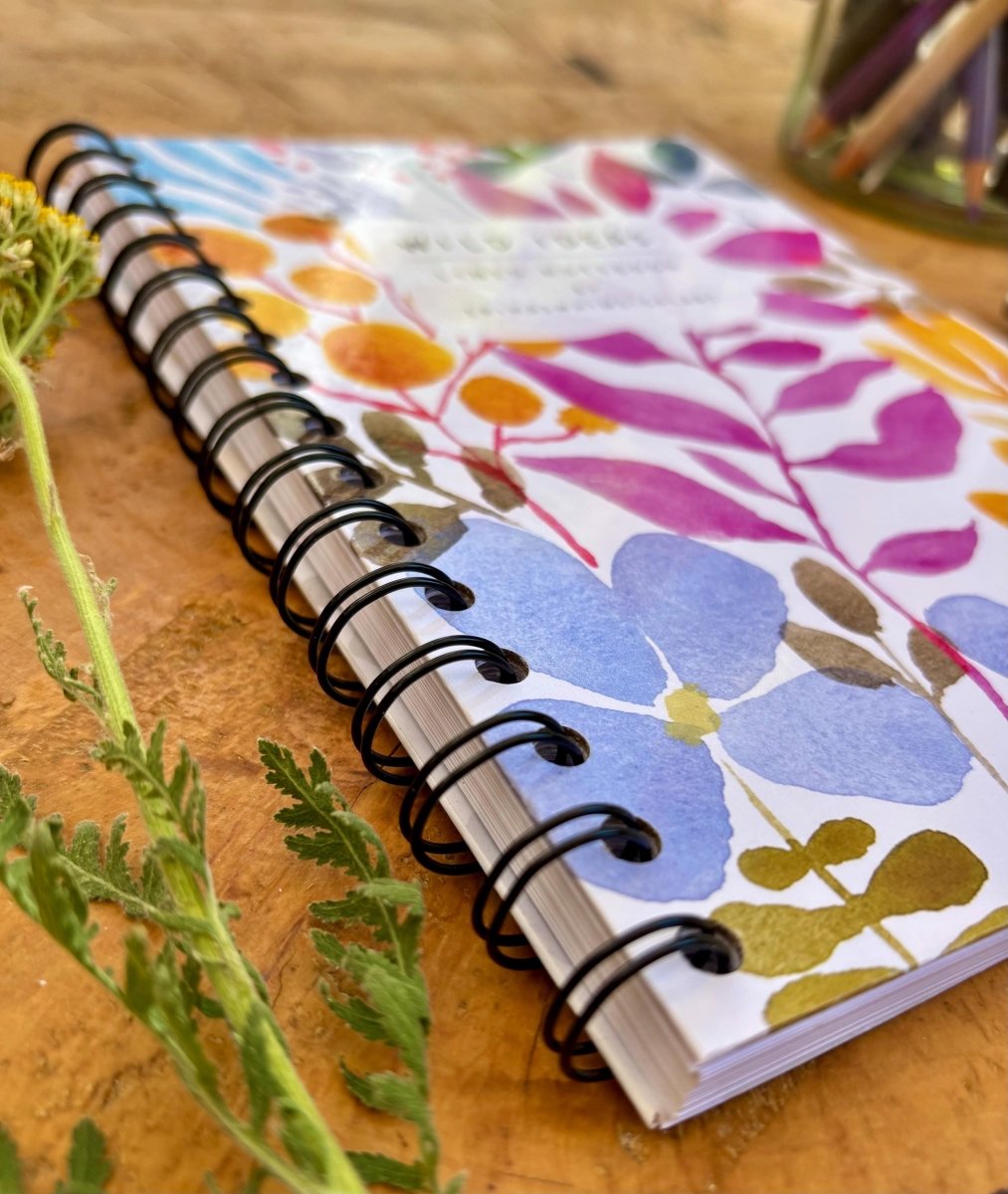 Wild Ideas A5 Handmade Notebook: Floral Illustrated Journal - Erika's Whimsical Art