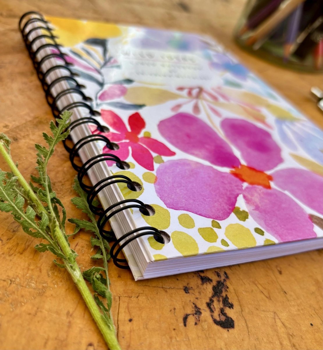 Wild Ideas A5 Handmade Notebook: Floral Illustrated Journal - Erika's Whimsical Art