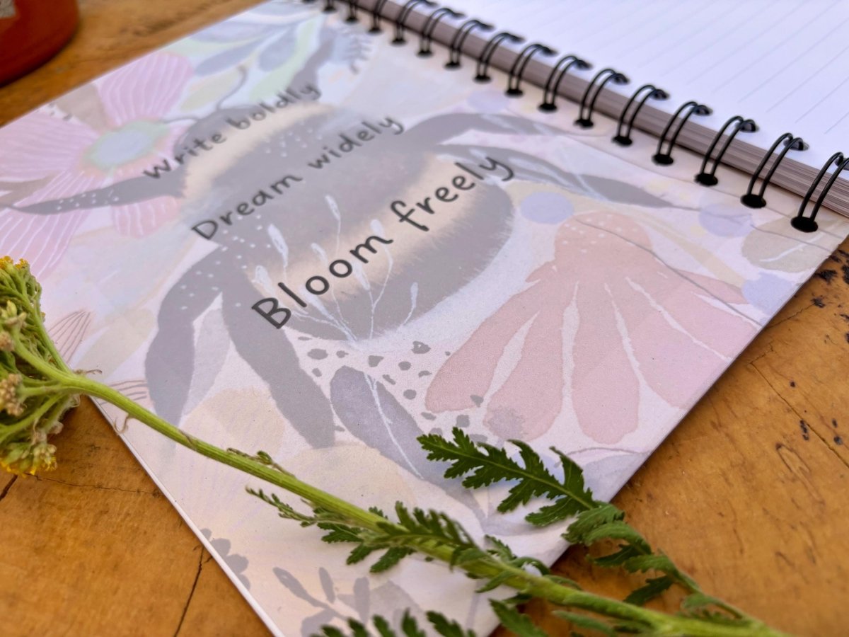 Wild Ideas A5 Handmade Notebook: Floral Illustrated Journal - Erika's Whimsical Art